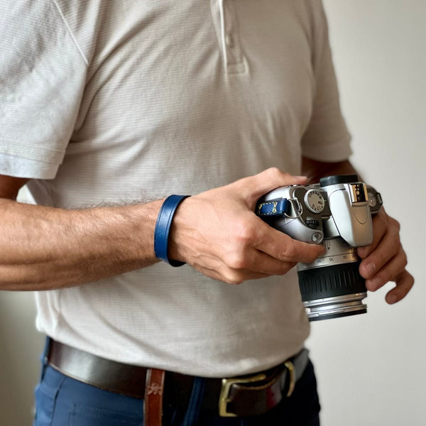 Camera Wrist Strap - Premium Leather, Hand Cut, Hand Stitched - A.M. Aiken