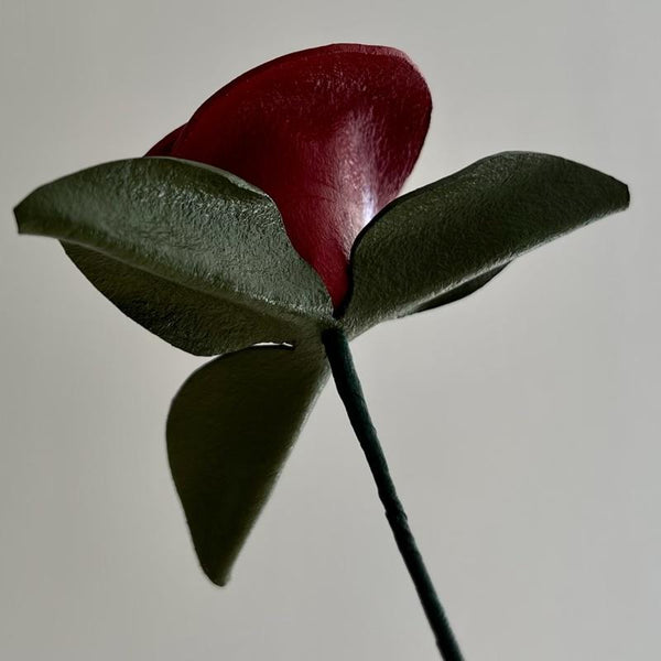 Handcrafted Made-to-Order Leather Rose - Custom Colors Available - A.M. Aiken