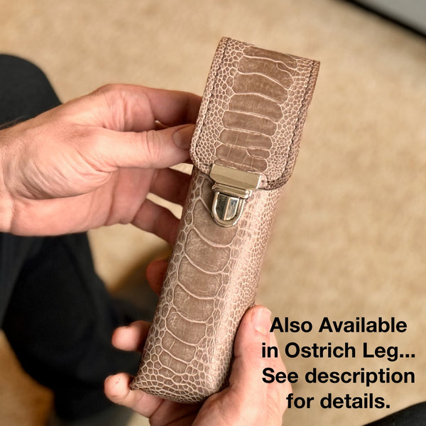 Leather Cigar Case with Optional Cigar Tubes - A. M. Aiken
