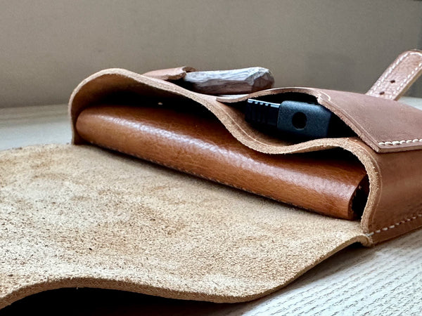 Leather Pipe Pouch - Assembled by hand - A.M. Aiken