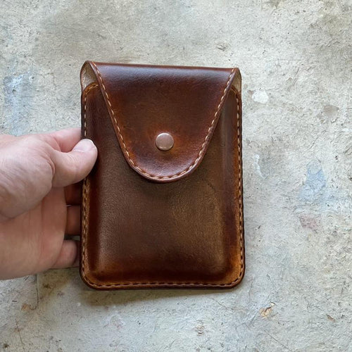 Leather Pipe Pouch - Assembled by hand - A. M. Aiken